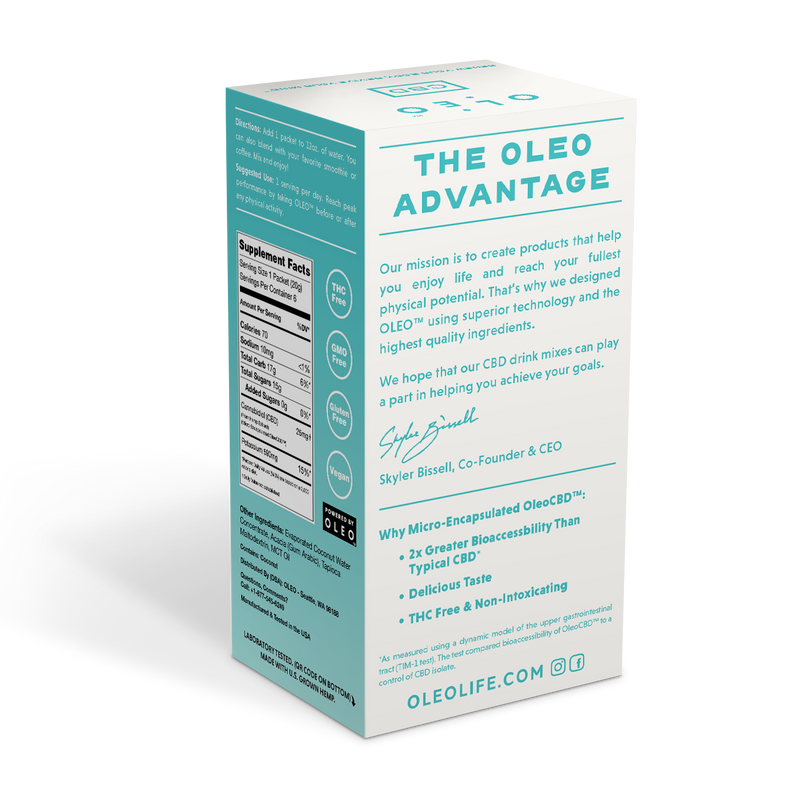 Coconut CBD Drink Mix - 6 Packets CBD Product - Stone & Leaf CBD